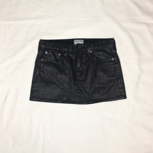 AGOLDE x Nasty Gal Black Waxed Mini Skirt Sz 26